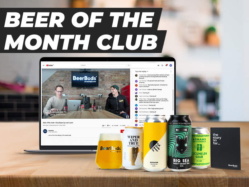 Beer of the Month Club - Live Tasting Video With Beer Cans in Front of Laptop